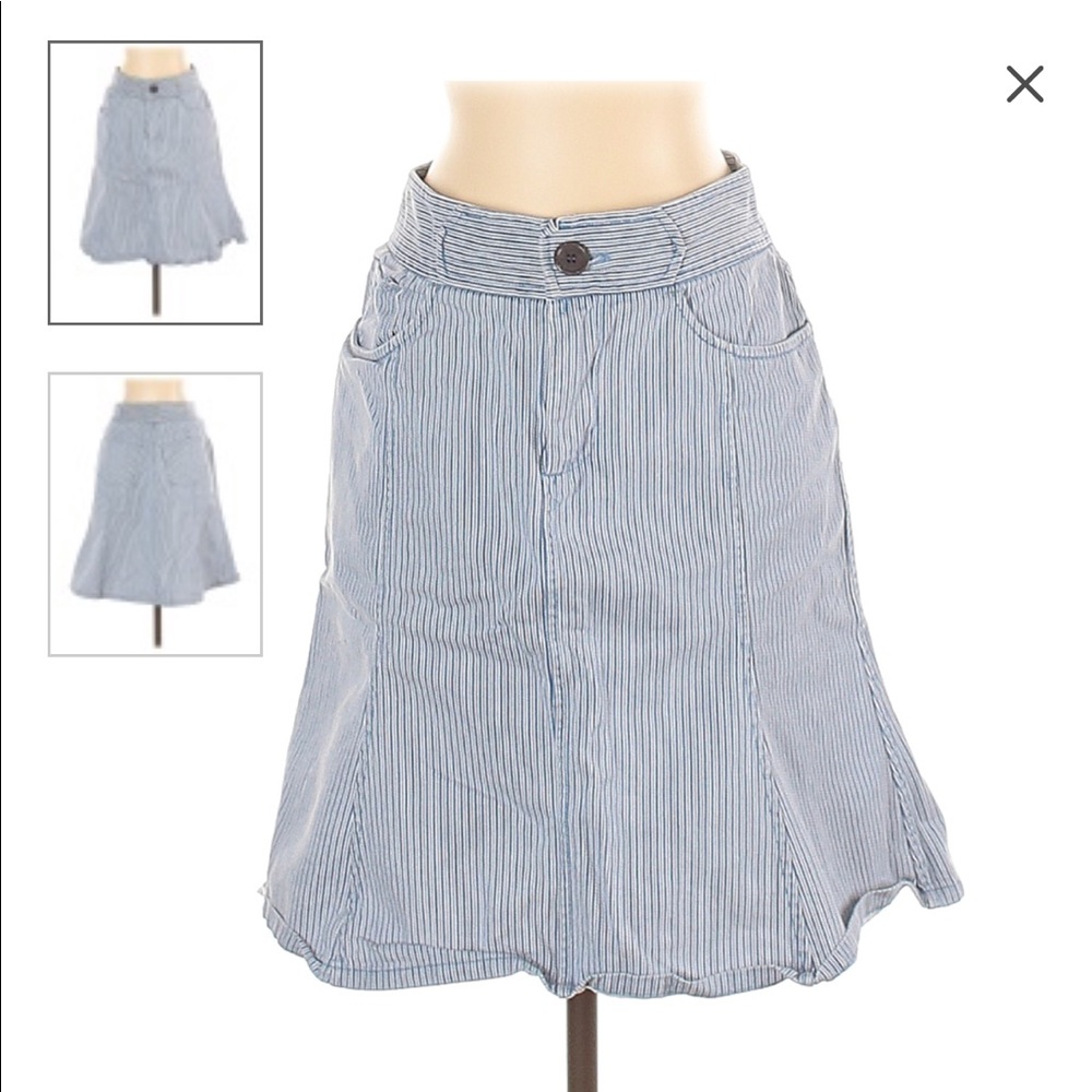 Marc Striped Knee Length Fall Skirt